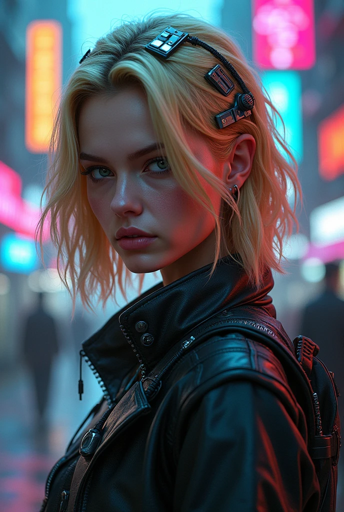 A 19 year old blonde cyberpunk 