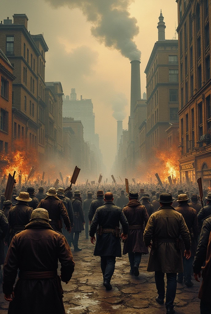 An image of the social wars of the big cities from the book The Condition of the Working Class in England 