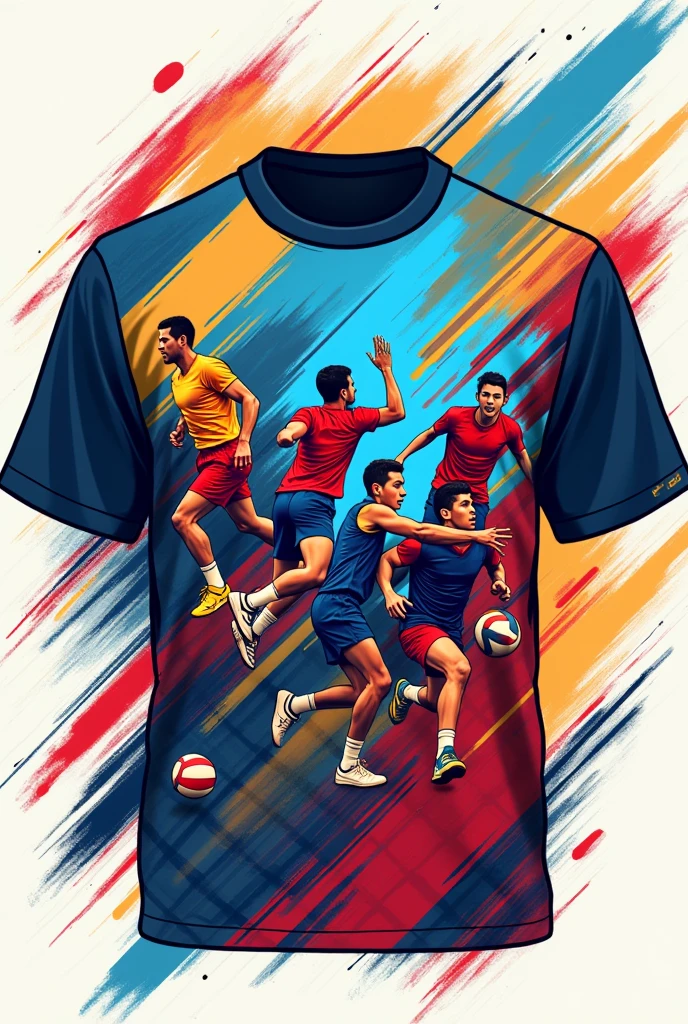 Create men and women sports school games shirt template , handball, volleyball, basketballs, futsal, plaid, domino, racing.
