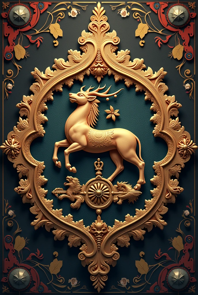 An family emblem resembling the reign of Mughal Empire throughout history and it is to be made into an initial or illustration