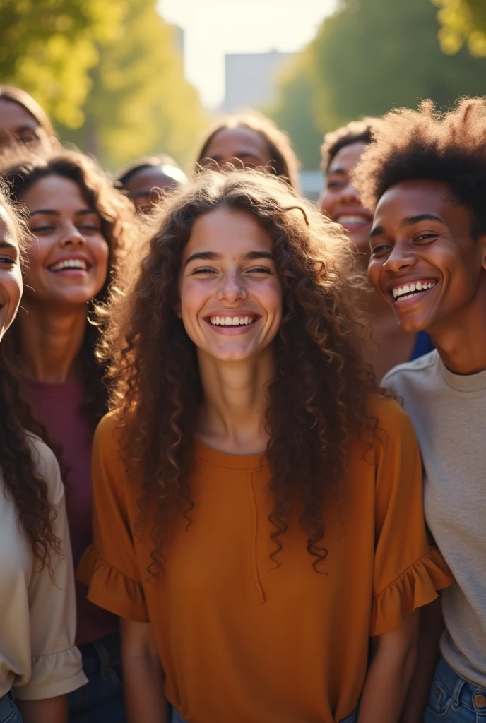 Group of young people smiling