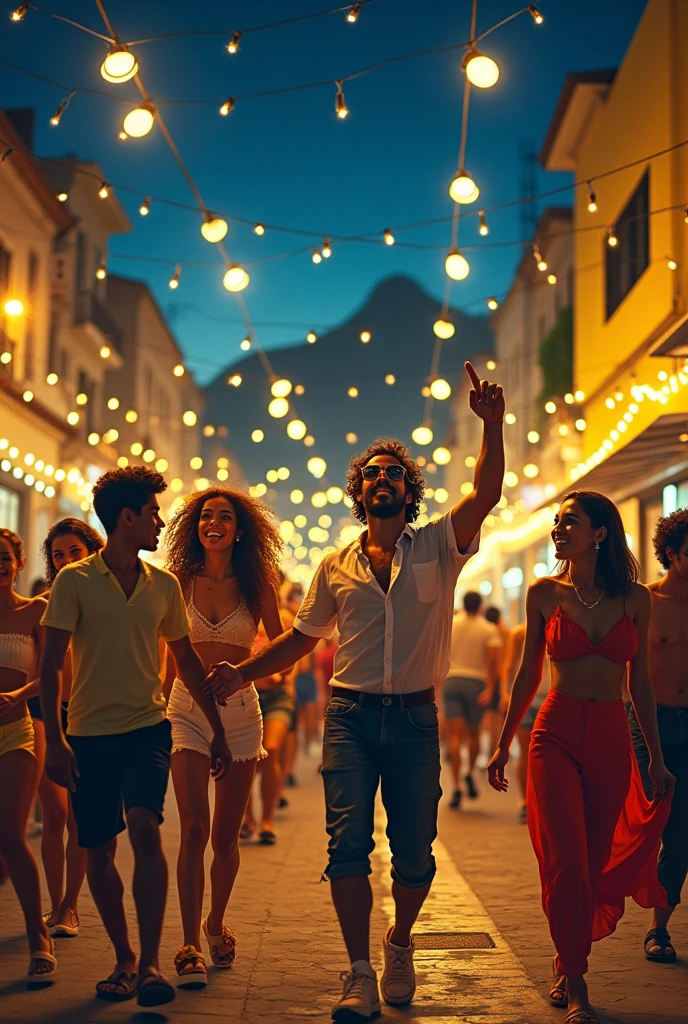 RIO NIGHT, happy people, IN BRAZIL, warmth, Beerus, HAPPY TIME, YELLOW DAY WITH BLUE CONTRAST, brazil
