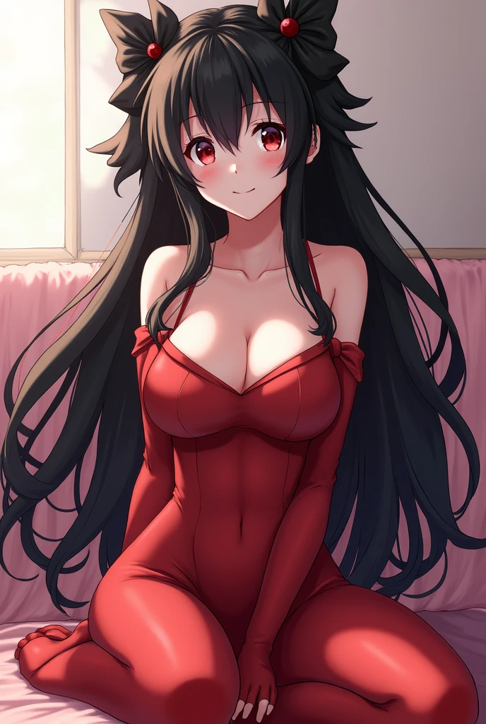 Rin Tohsaka, new, sexly, generate full body image, Artwork, top quality picture, super resolution, High definition, 4K, Full HD, well-defined and detailed image down to the smallest detail, with two black bows on top of the head,