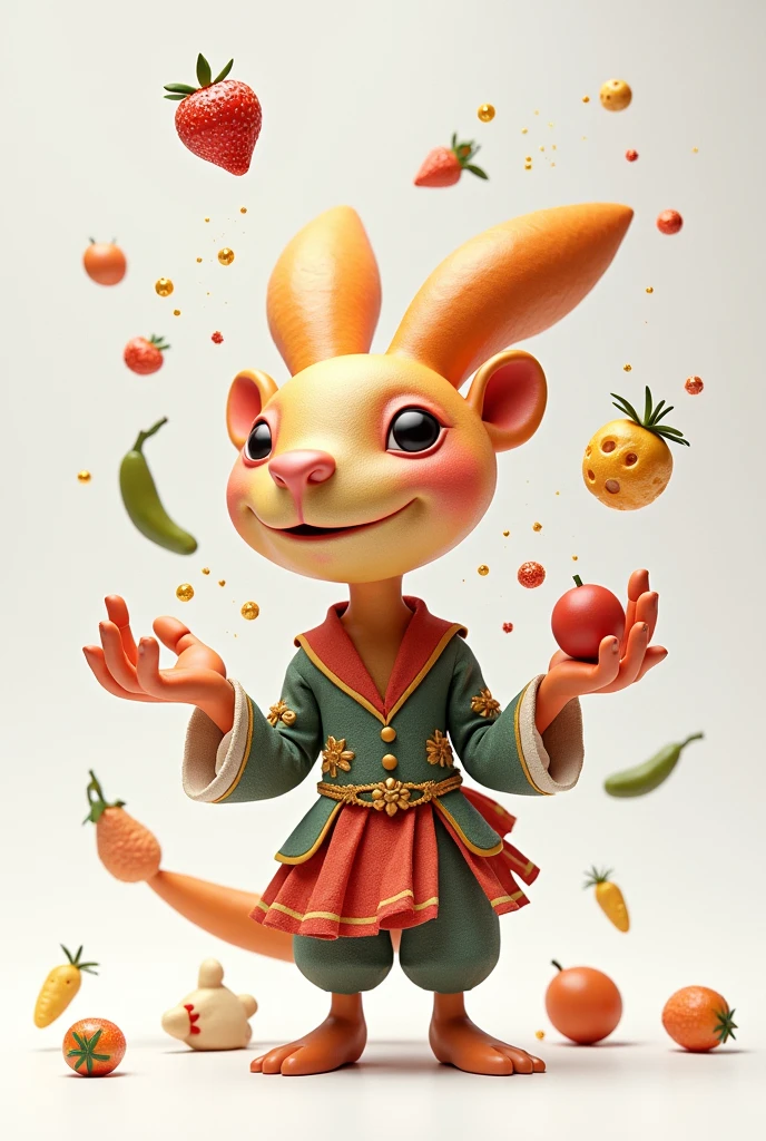 bababoi cachero of the pampas related to 3d food (white background)