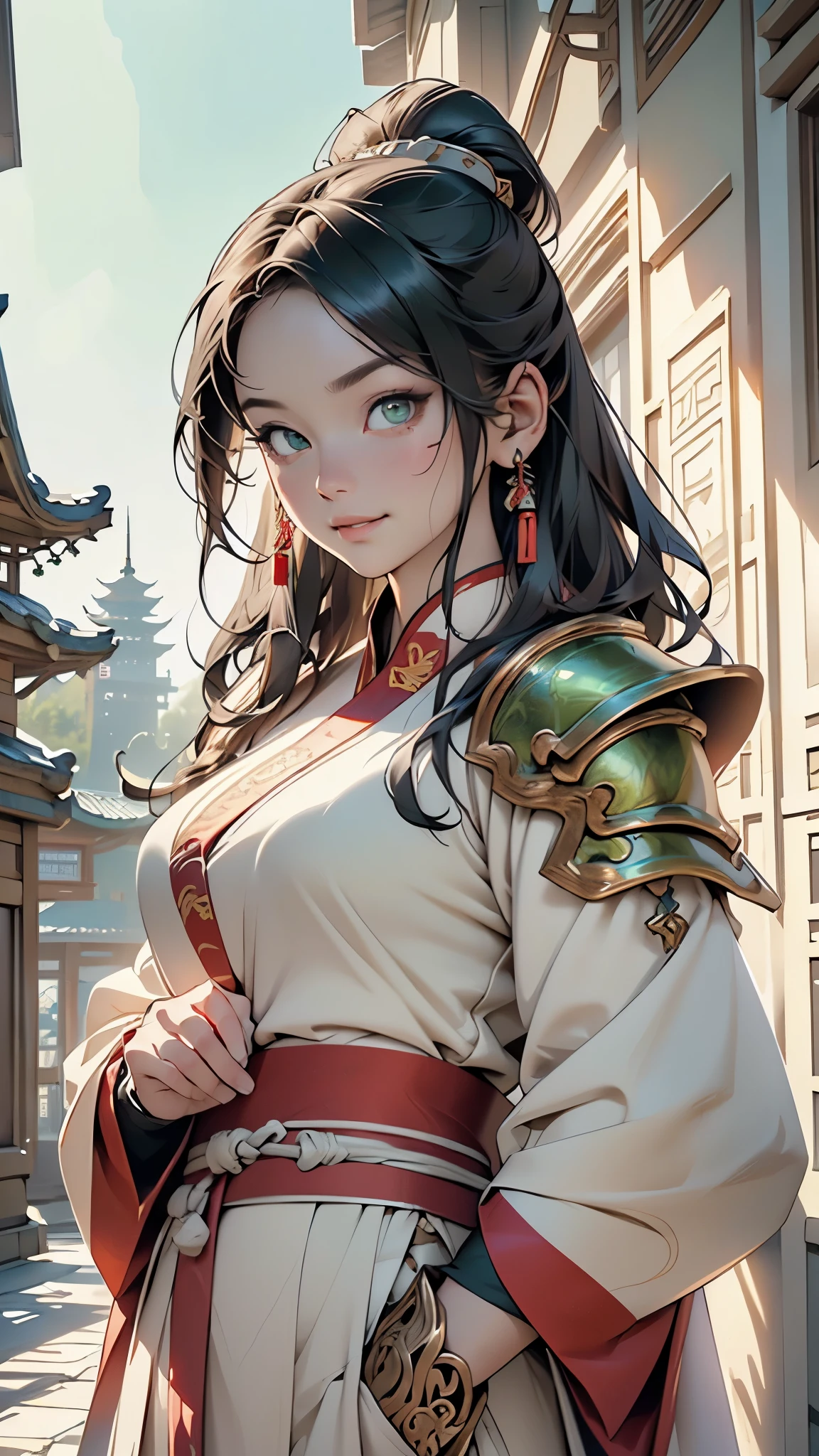 (((Jade Emperor))),green armor, Shui mo Hua, Chinese tribes,ancient Chinese, men, 70 years old, long beard, Taoist clothing, Taoist immortals, lord of the Tongtian sect, ((( Han dynasty, hanfu, armor, square and murderous face, long hair, evil eyes, green robe))), (((AS-Adult))), (((Japanese))), handsome Asian samurai , modern samurai, (((asian))), straight hair, armor,
(dynamic pose:1.0),smile,(centered,scale to fit dimensions,Rule of thirds),
inside,indoor,((kunlun,palace in china, palace in china background)),scenery:1.25,((intricate scenery)),(huge columns of an china palace),china style,
(Glossy china ornaments),highres,sharp focus,(ultra detailed,extremely detailed),(photorealistic artwork:1.37),(extremely detailed CG unity 8k wallpaper),(((vibrant colors,vibrant theme))),(intricate),(masterpiece),(best quality),artistic photography,(photography taken by sldr),(intricate background),perfect rendered face,perfect face details,realistic face,photo realistic,((intricate detail)),(((realism))),