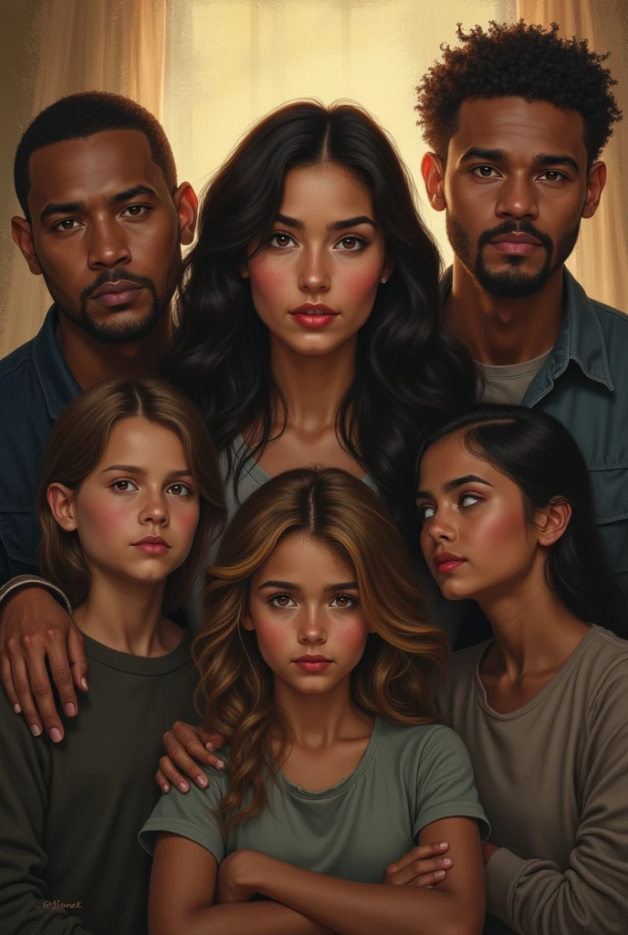 I don't have the family I have, a woman and her family (Cover for a book)
