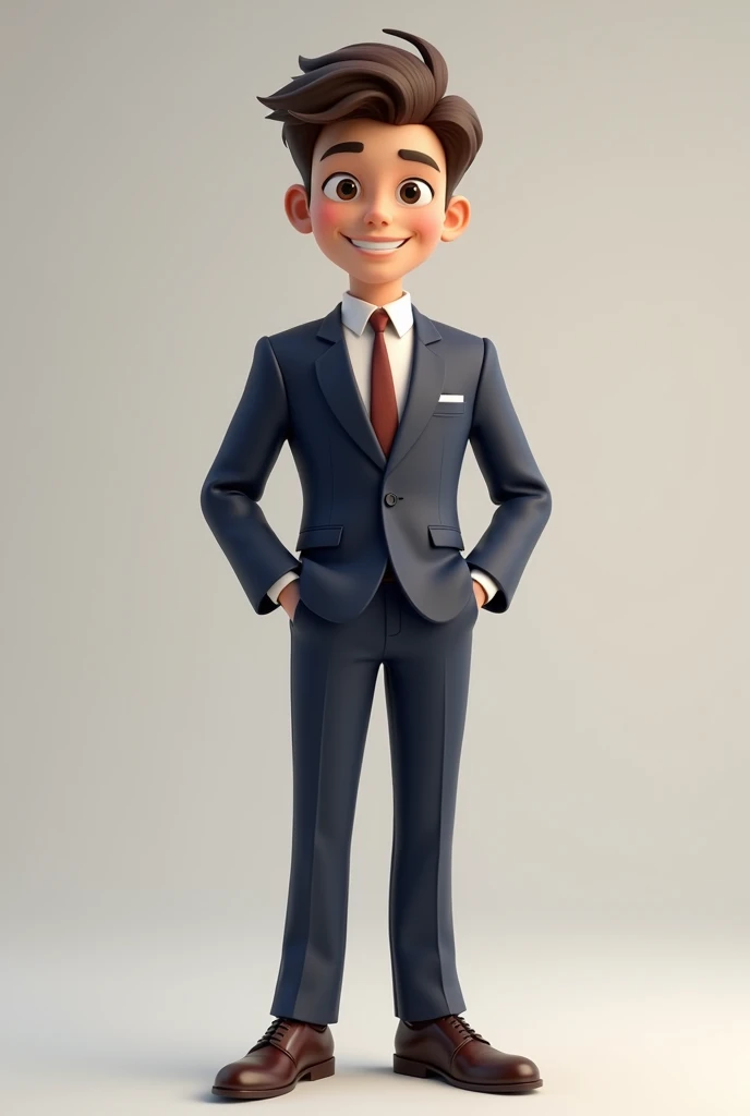 Mascot of a young man dressed formally