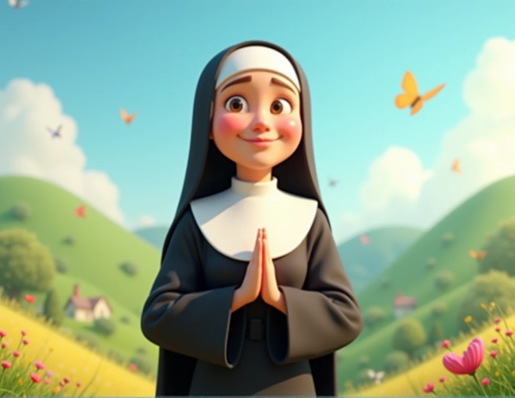 animated nun