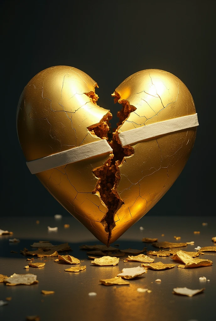 A broken heart of gold and a bandage