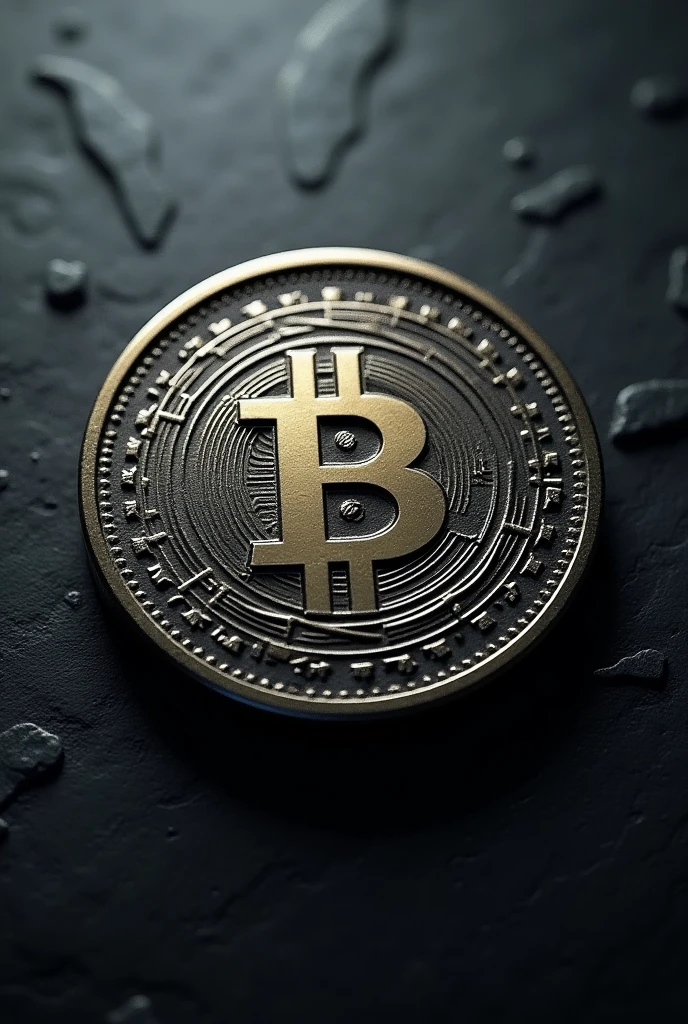 Create a coin image with a dark gray background