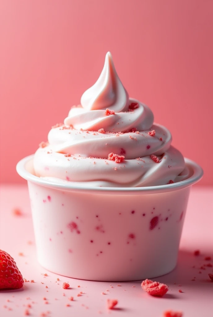 Natural strawberry yogurt 
