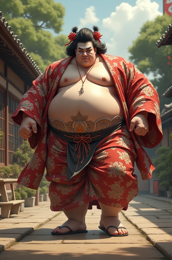 real life big mom,do sumo-style leg stomps,kimono、geisha、oiran、bodybuilder、housewife