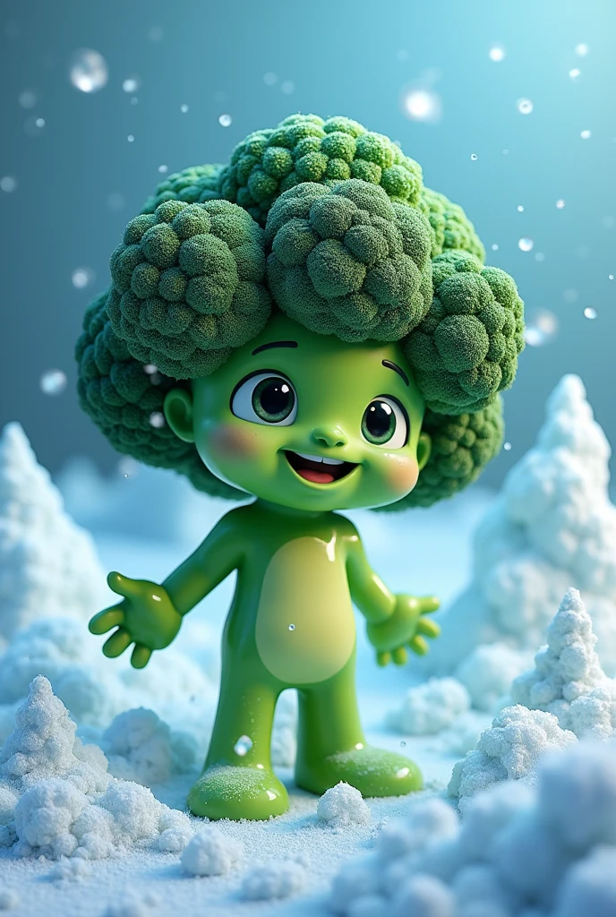 a broccoli bababoi and ask for it to have afro and lots of ice and 3D
