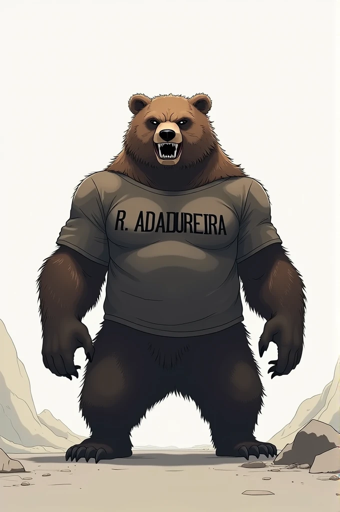 bear,stark, with shirt written R MADUREIRA, アニメ