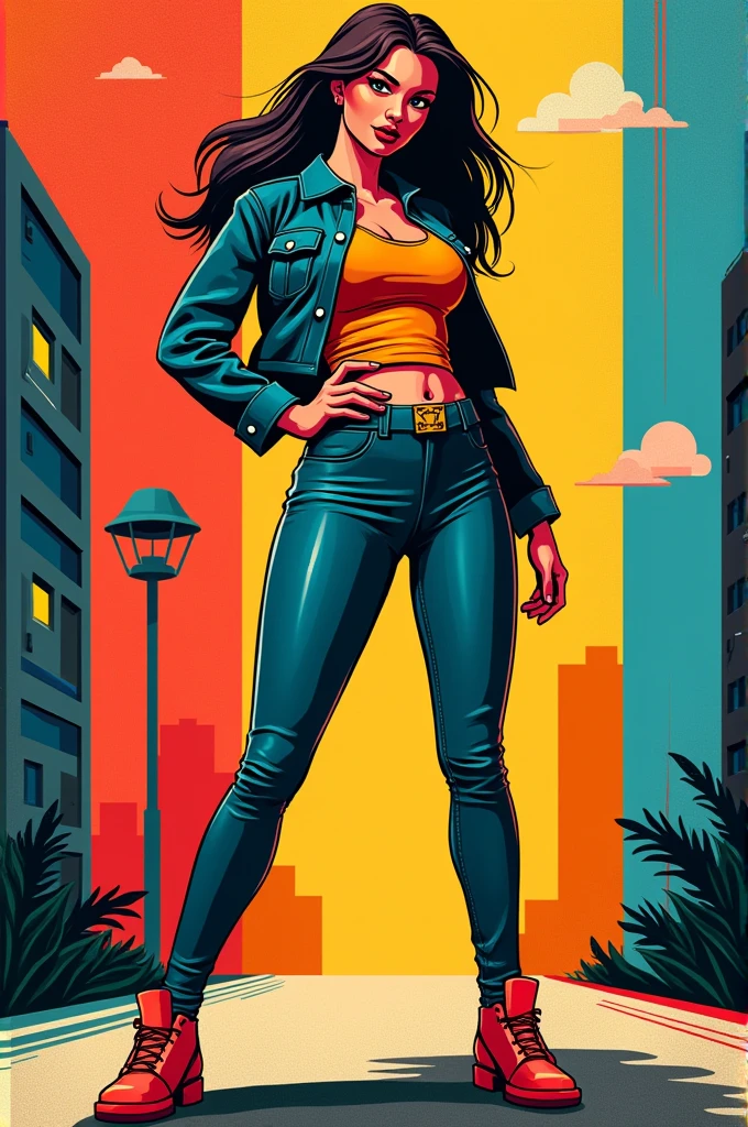 A simple pop art style comic book cover