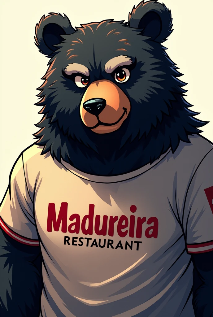 bear,stark, with shirt saying MADUREIRA RESTAURANT, アニメ