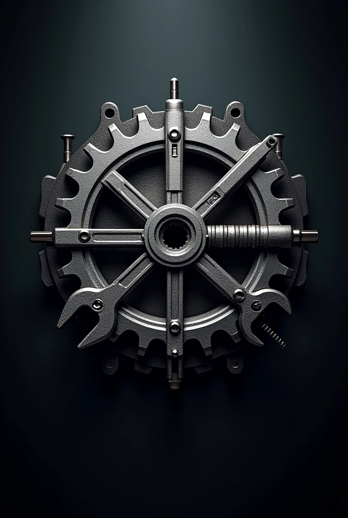 a logo for DiselDinamiX company with tools and gears