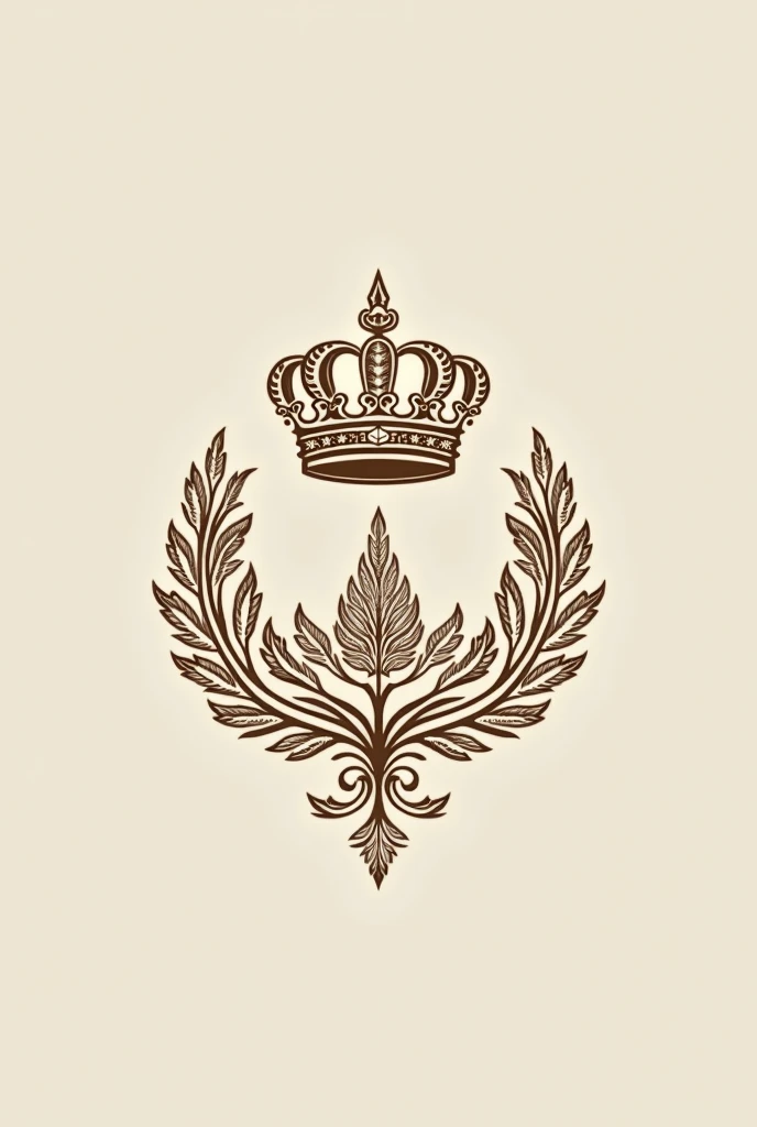 An family emblem resembling the reign of Mughal Empire throughout history and it is to be made into an family mark which is luxurious and minimal with crown of emperors not 3d