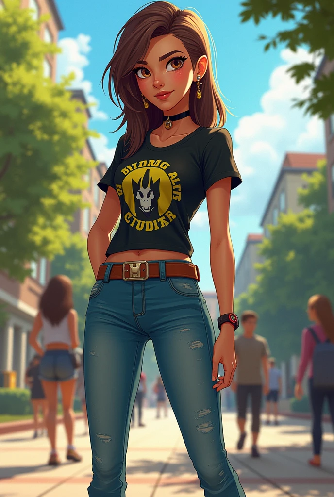Create a ben10 college girl image