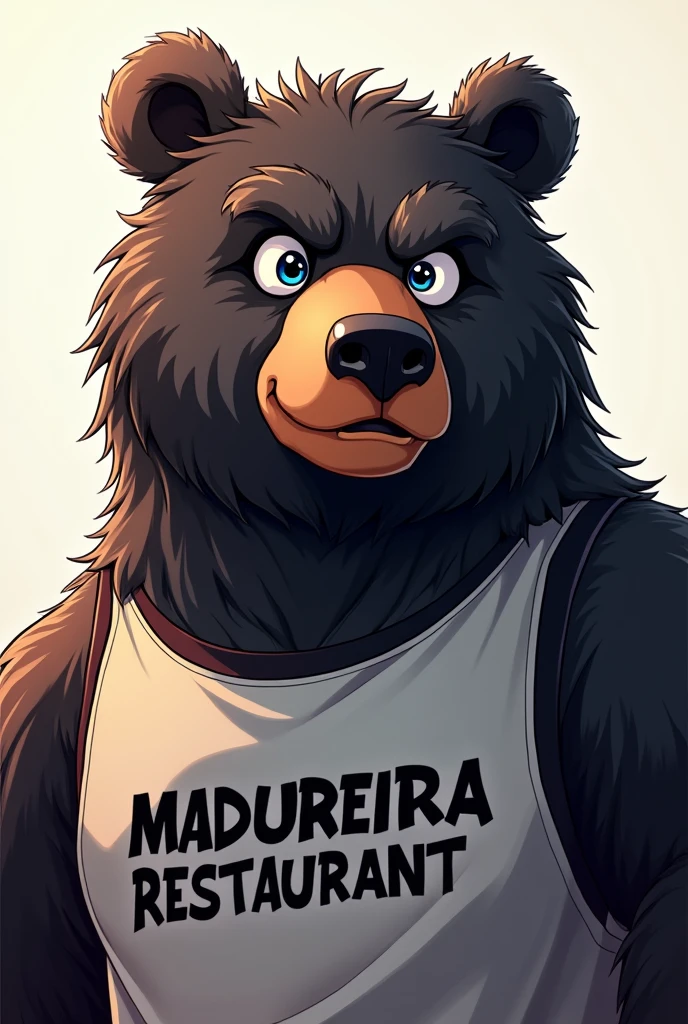 bear,stark, with shirt saying MADUREIRA RESTAURANT, アニメ