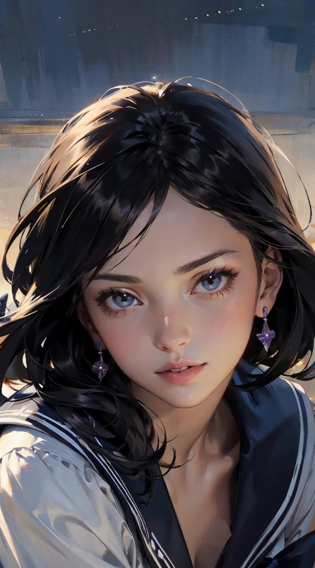 1girl, sailor Saturn, bishoujo senshi sailor moon, elegant detailed eyes, detailed facial features, long eyelashes, beautiful detailed lips, elegant detailed pose, highly detailed, masterpiece, 4k, hyper realistic, photorealistic, cinematic lighting, dynamic composition, intricate details, vibrant colors, soft dreamy atmosphere, magical girl fantasy, full body shot
