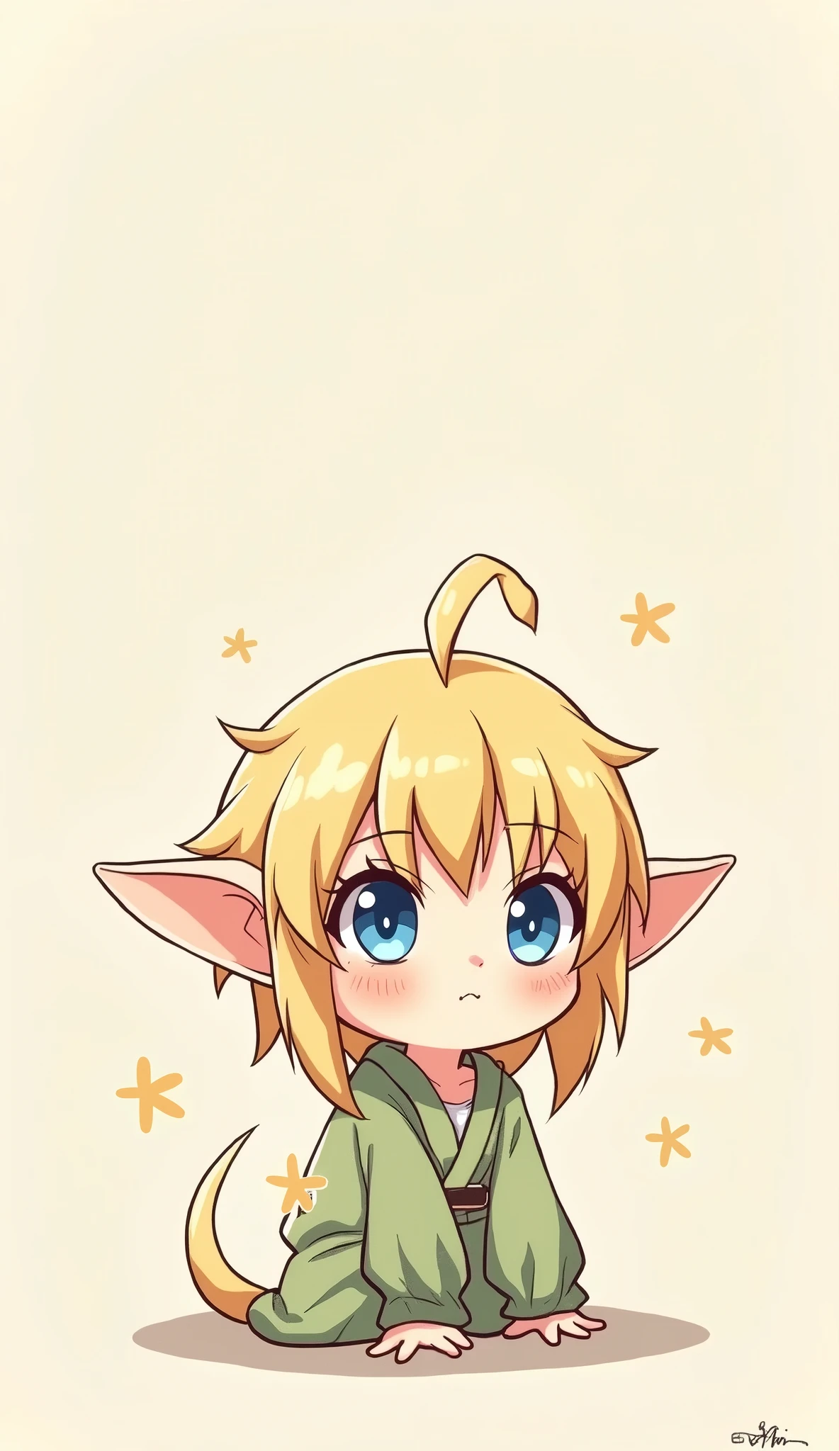 (Japanese Animation:1.2),Illustration,2D,Detailed outlines,Top quality, best picture quality,(Amazingly absurd:1.2),(Masterpiece:1.2),break,Blond hair, (slant eyes), Blue eyes, Cute elf,bashful