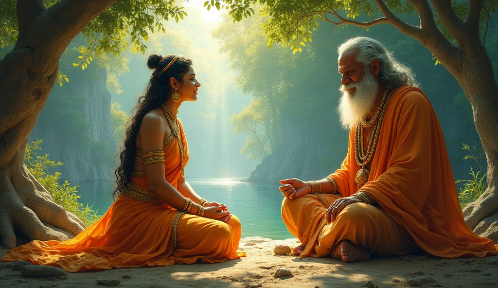 Gandhaari pray for a girl in front of maharishi ved vyas 