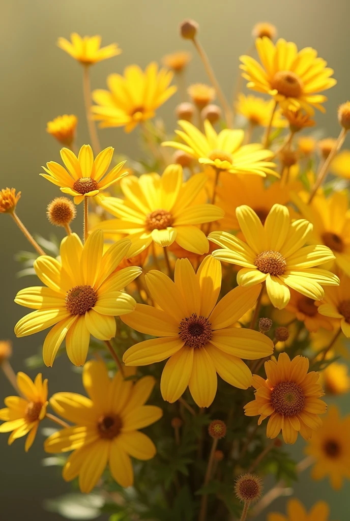 Bouquet of yellow flowers that are WILDING 