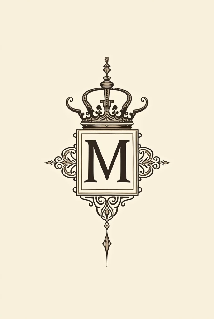 An family emblem resembling the reign of Mughal Empire throughout history and it is to be made into an family mark which is luxurious and minimal with crown of emperors not 3d with the Islamic art and A as an initial