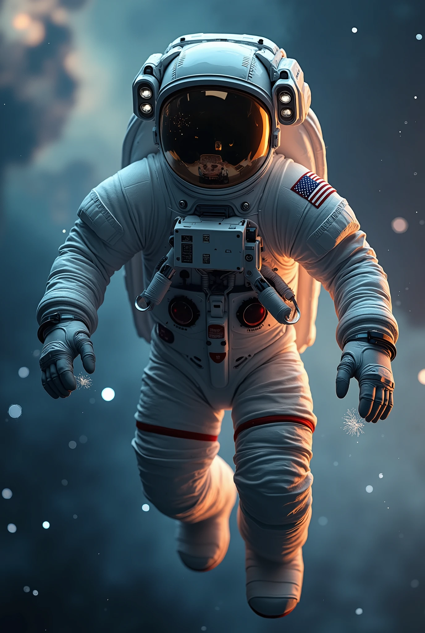 a highly detailed astronaut vomiting in space, detailed space suit, zero gravity, fluid dynamics, dramatic lighting, nebula, stars, photorealistic, 8K, cinematic, epic scale, dramatic atmosphere, hyper realistic, extremely realistic, stunning detail, intricate textures, perfect anatomy, pristine quality, vibrant colors, dramatic lighting, cinematic composition, dramatic pose, deep space background, sense of awe and wonder