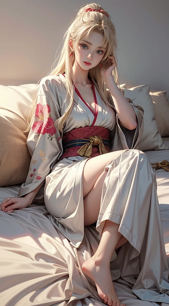 8K、RAW Photos、Highest quality、Super detailed、Super Resolution、Ultra HD、8K壁紙、Amazing details absurd, Super detailedな,Bright colors,(In 8K:1.3),Masseter muscle area,Very beautifully detailed face and eyes, Age form:1.2), (Gal:1.2), (White shirt:1.3), (Beige cardigan tied around waist:1.5), ((Cleavage, Button unbuttoned):1.2), (Checkered Pleated Skirt:1.2), (necklace,Colorful Bracelets,(loose socks:1)(Smooth and straight blonde hair:1.3), (Shiny Hair:1.2), Delicate and beautiful face, blush、Deep blue eyes, (A happy smile:1.2),小さなnecklace
((((A woman is lying in bed with her eyes closed))))Brown Hair、(White skin)
((((((((Full body photo))))))))
((((Cleavageを強調))))
((((Red floral panties and bra are visible))))