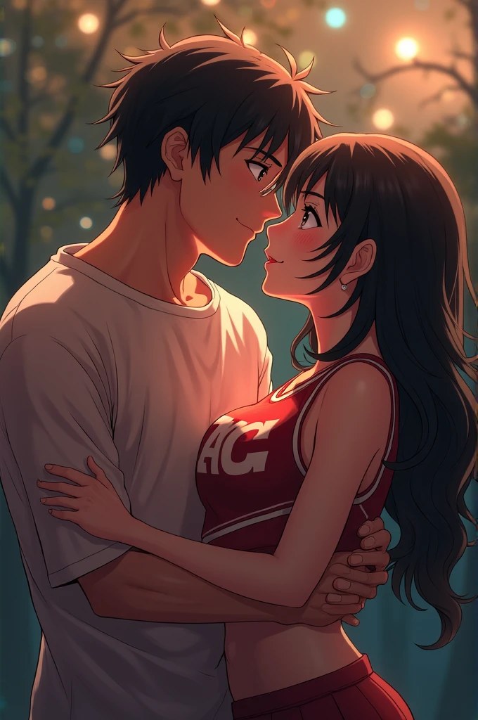 Yuzu Aihara male version kisses Mei Aihara cheerleader version