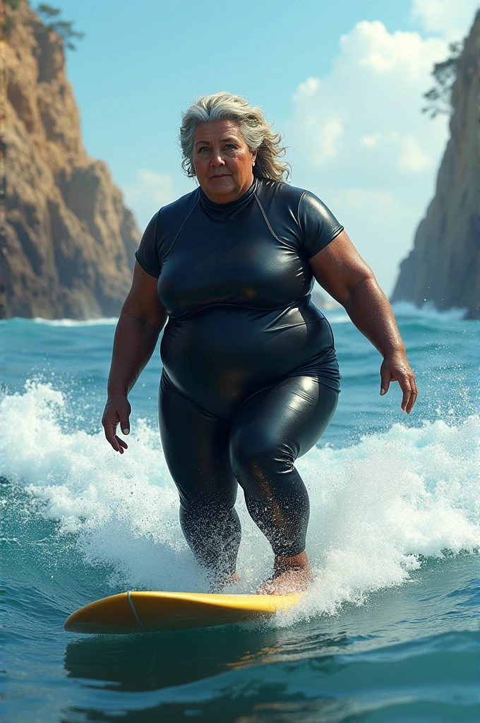 real life big fat mom surfing