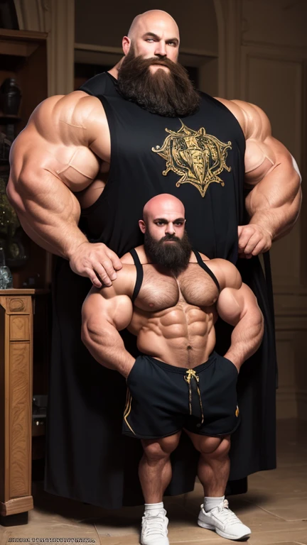 Vincent and Brian are two absolutely gargantuan bodybuilder wizards. Father and son, there shoulders are broader than they are wide. The father is bald and both men have well trimmed beards