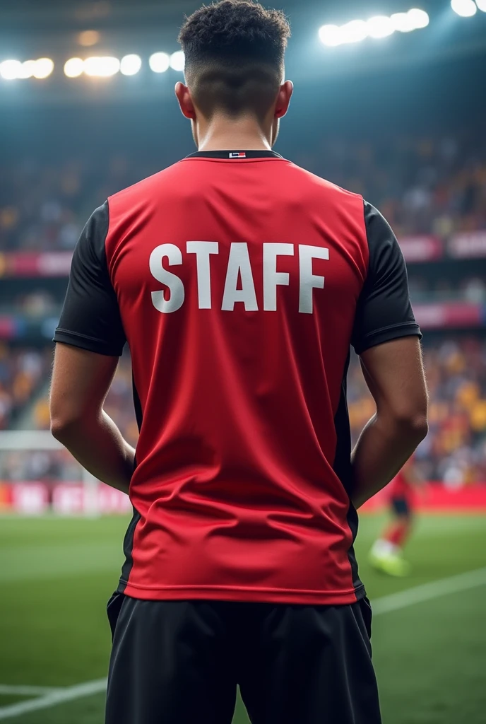 A T-shirt for sports events that says staff