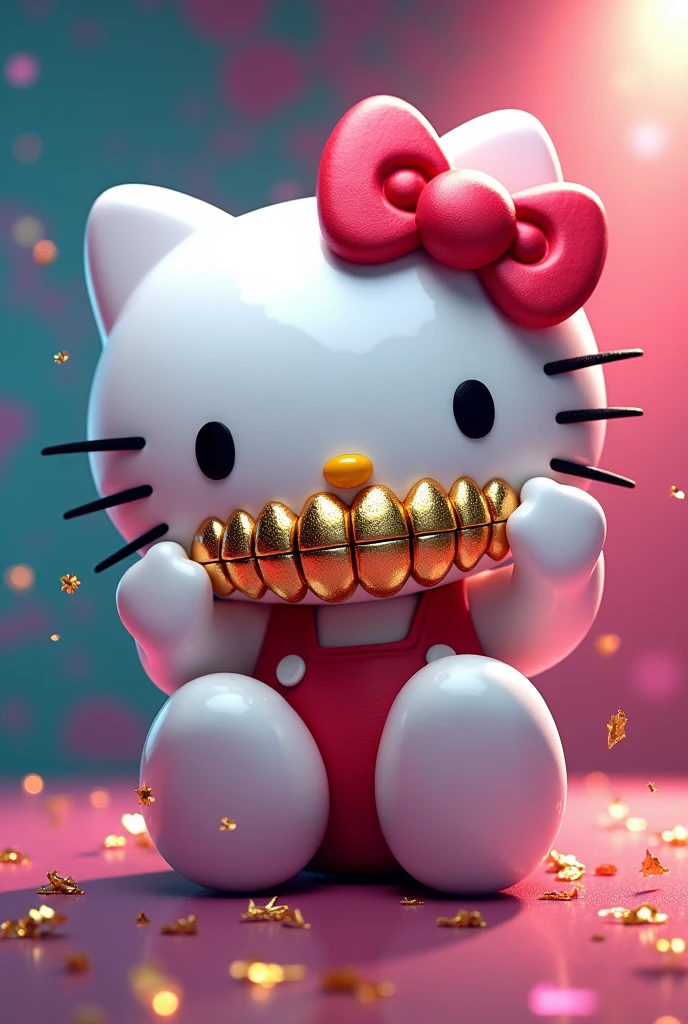 Ahora haz a hello Kitty con grills