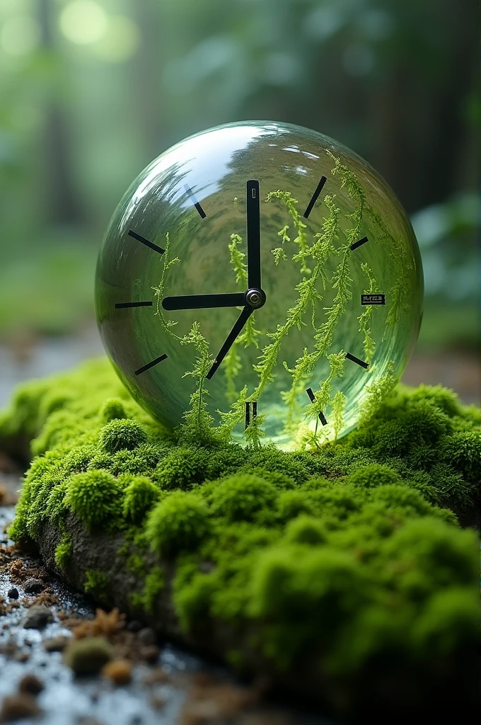 Create a "biological clock" that uses moss growth to measure time. Moss is sensitive to changes in humidity and light., so an experiment can be created where the moss grows in a predictable way and time can be measured through its expansion.