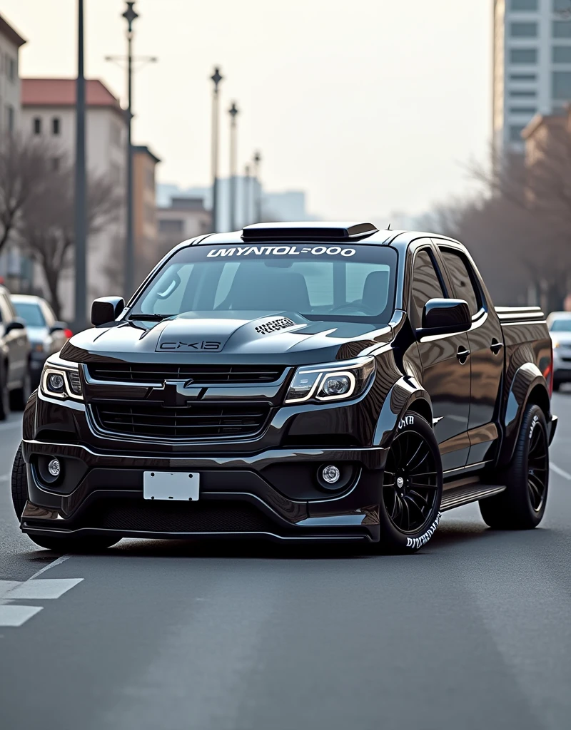 Chevrolet montana year 2007 tuning offset wheels and racing body kit