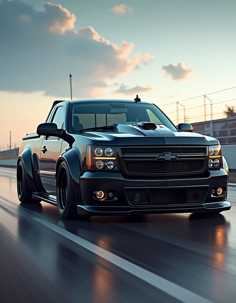 Chevrolet tornado corsa pick up year 2007 tuning offset rims and racing body kit