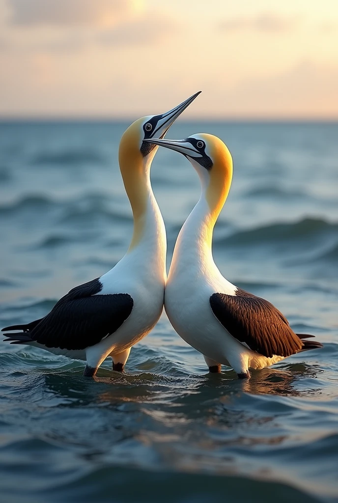 1 male and 1 female adult gannet