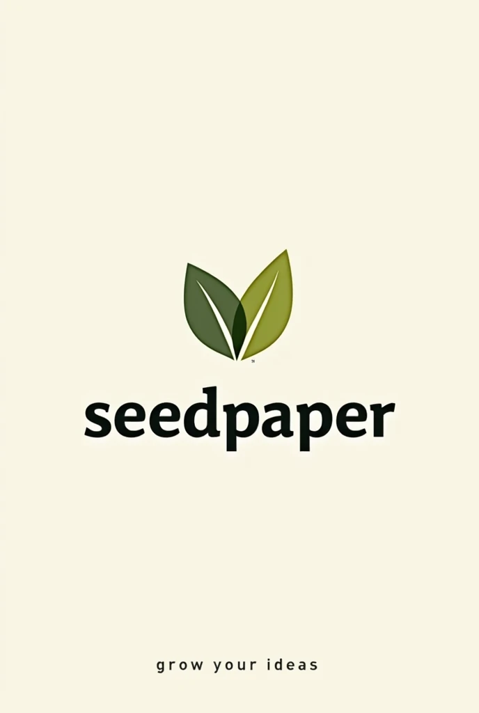 I need a logo for my product, is called "SeedPaper: Grow Your Ideas". It is germinable paper with personalized seeds in its fibers.