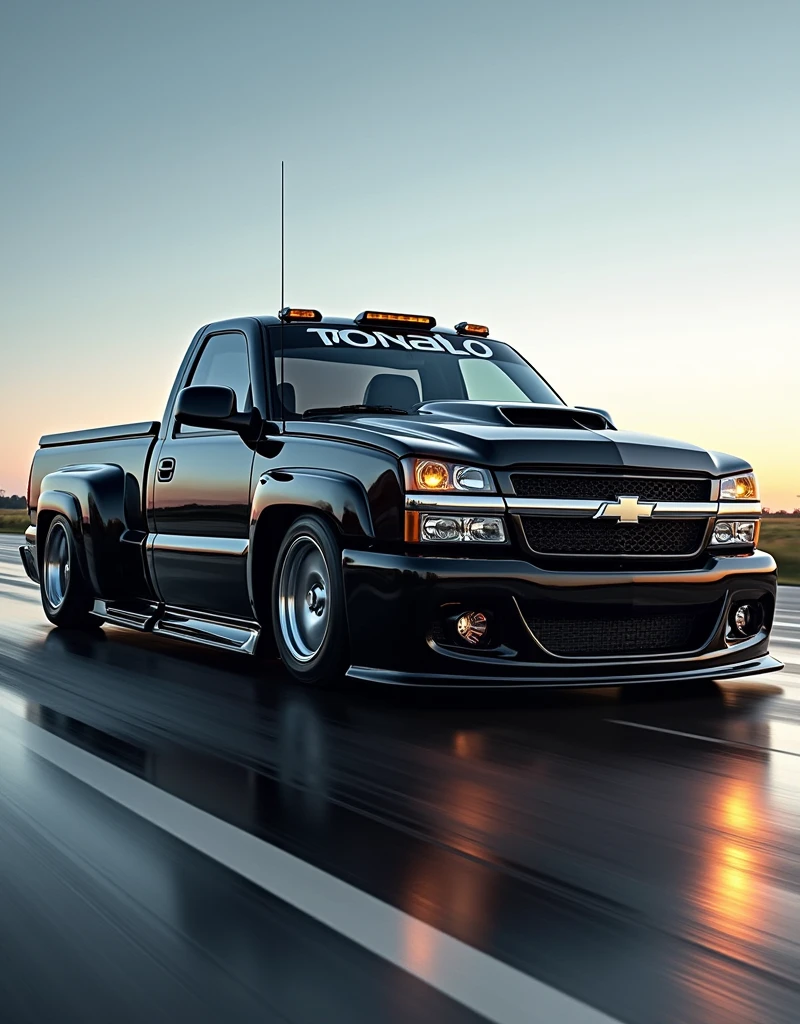 Chevrolet tornado corsa pick up year 2007 tuning offset rims and racing body kit