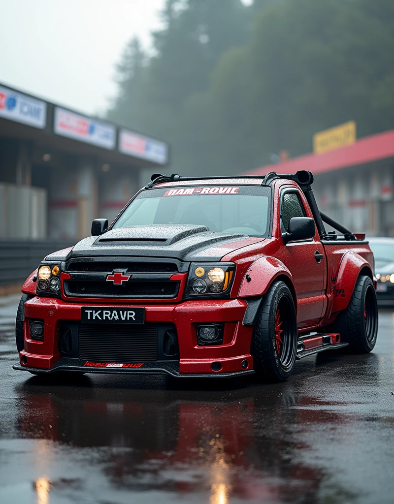 Chevrolet tornado corsa pick up year 2007 tuning offset rims and samurai style racing body kit