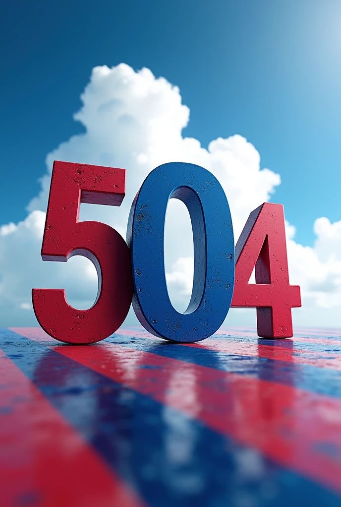create a logo for a newspaper called Clarity 504 of Honduras with the colors of the Honduran flag and with the number 504 png
