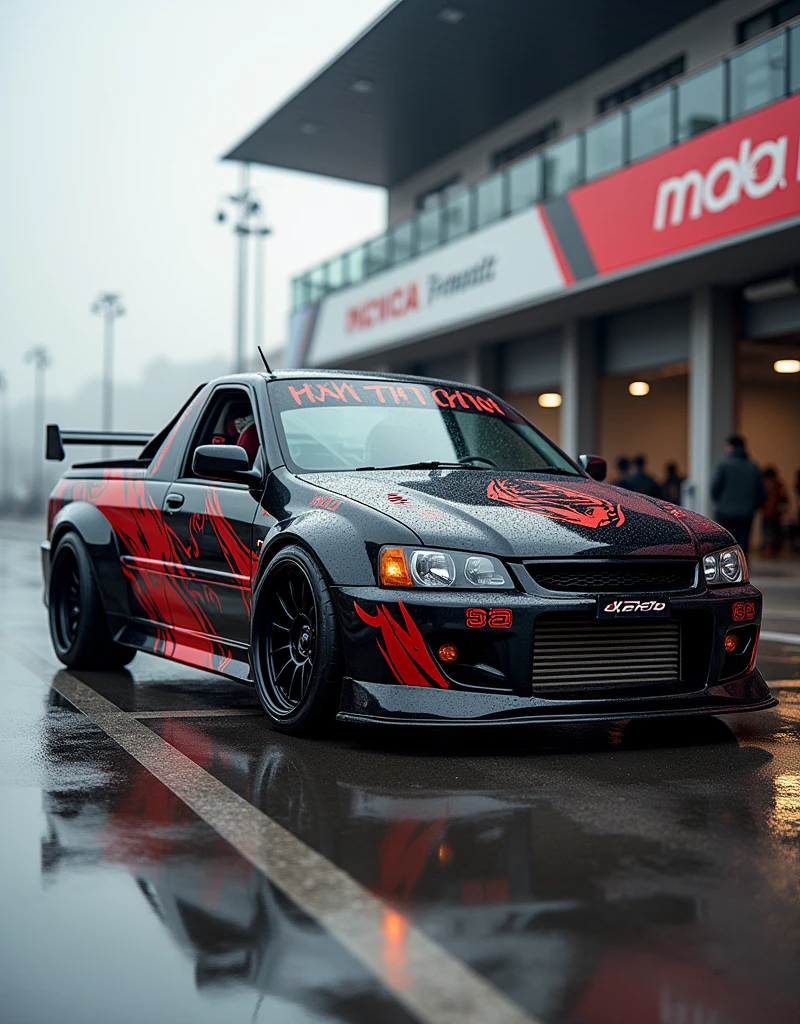 Chevrolet tornado corsa pick up year 2007 tuning offset rims and samurai style racing body kit