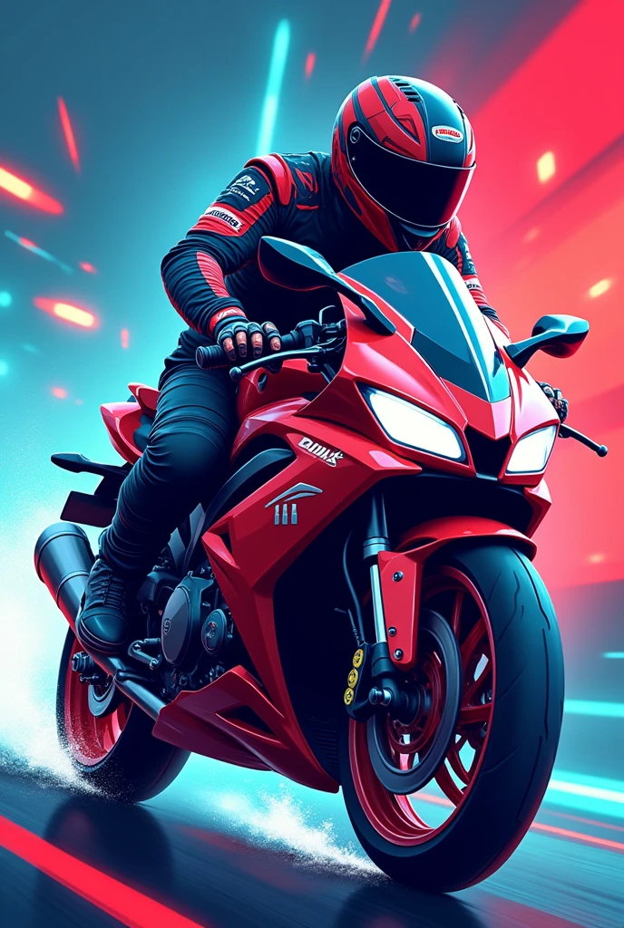 Create a team logo illustration with a Cb300 playing CS2 2D.