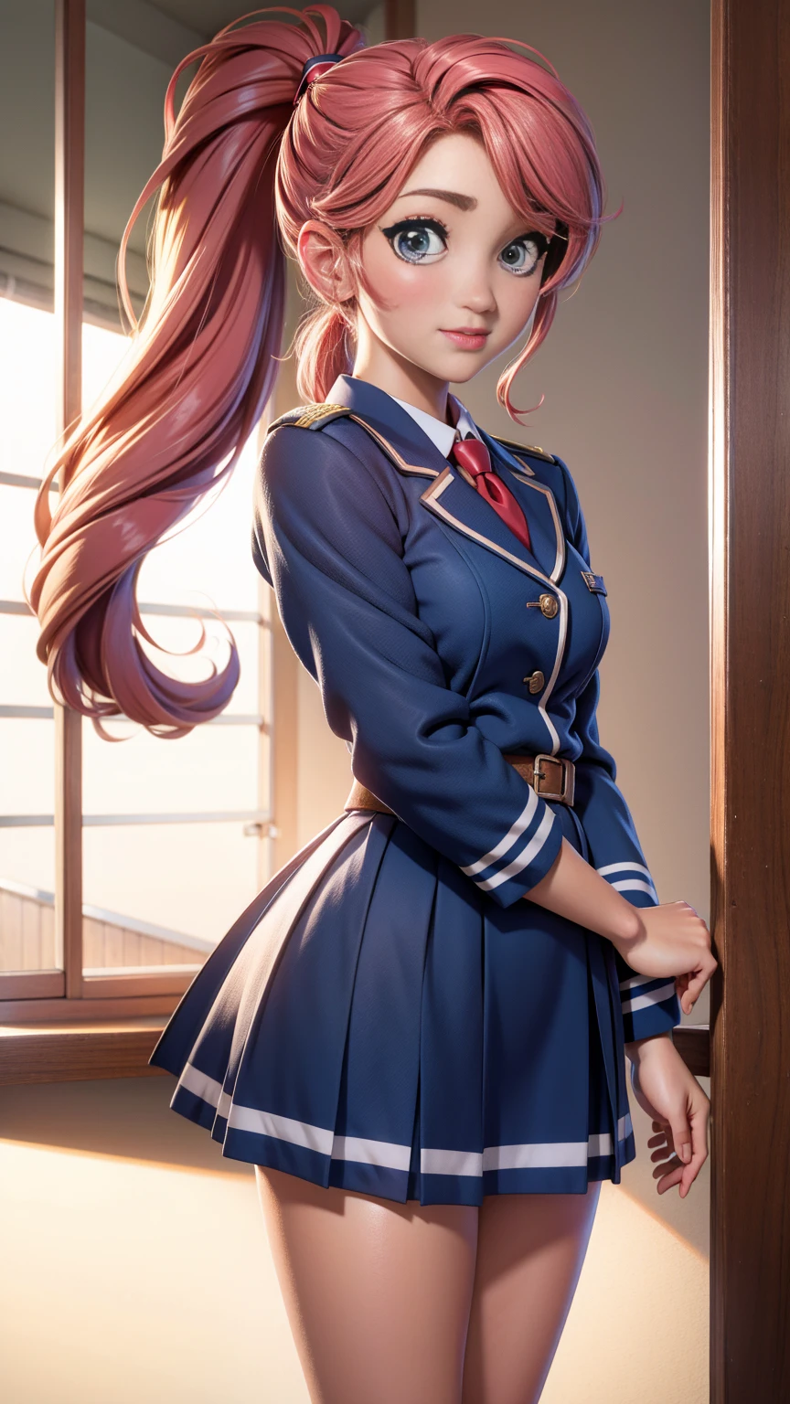 Wink high school girl uniform ponytail
