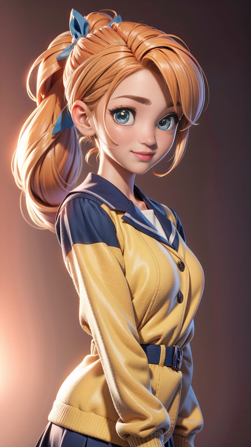 Wink　high school girl　uniform　ponytail