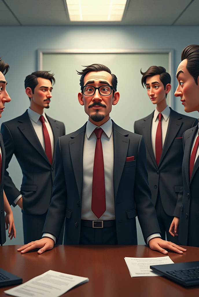 Create 5 characters being
*Office boy*: Arrogant and presumptuous always smiling.
*Ceo*: smart, confident and kind.
*Secretary*: hard working, smart and has a lot of willpower.
*manager*: haughty, lazy and does not tolerate things that go against him.
*random person*: haughty, nervous and presumptuous