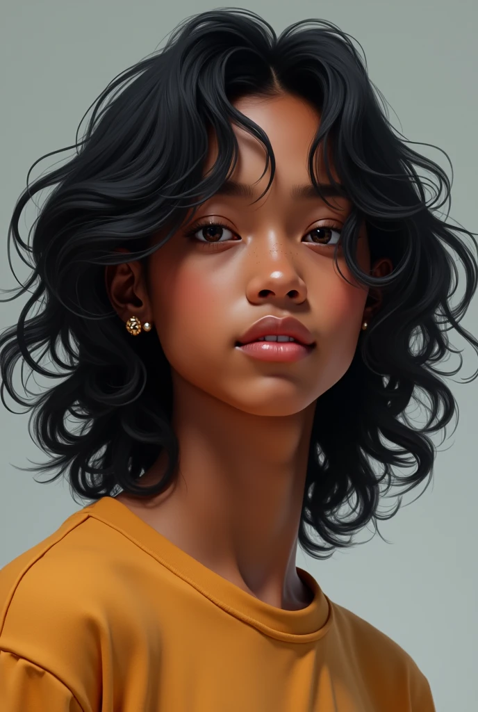 You can create a teenager named Jimmy Mera with brown skin and black hair. 